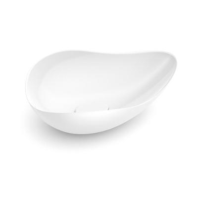 Cuba De Apoio Oval Ruy Ohtake 54x37,5cm Branco Brilho Roca