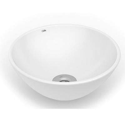 Cuba De Apoio Redonda Sem Mesa Louça Basic R1 Branco Brilho Celite 35x13,5cm