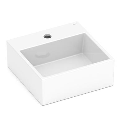 Cuba de Apoio Quadrada Com Mesa Basic Q6 Branco Celite 35x35cm