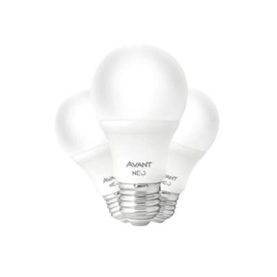 Kit Com 3 Lâmpadas Inteligentes LED Smart Wi-Fi Bulbo Pera NEO 10W Luz Dimerizável Amarela-Branca Base E27 Bivolt Avant