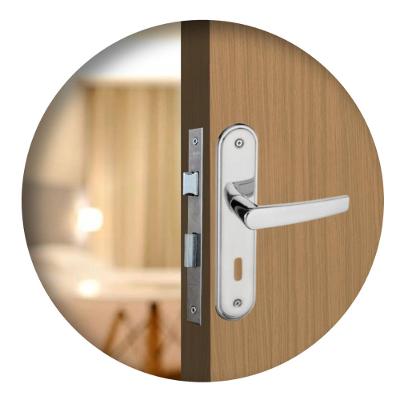 Fechadura Para Porta Interna Quarto Espelho Concept 401 Cromada Pado 40mm