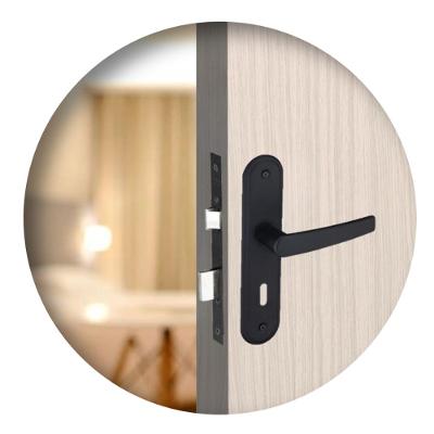 Fechadura Para Porta Interno Espelho Concept 401 Preta Pado 40mm