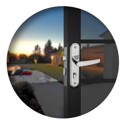 Fechadura Para Porta Externa Espelho Concept 401 Cromada Pado 40mm