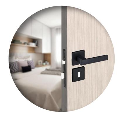 Fechadura Para Porta Interna Quarto Roseta Concept 408 Preta Pado 40mm