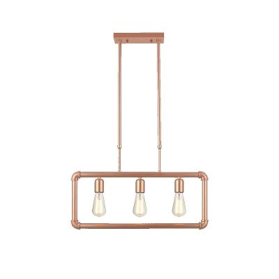 Pendente De Aço Hash Para 3 Lâmpadas E27 Cobre Fosco Avant