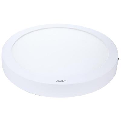 Painel Pop LED Plafon De Sobrepor 24W Redondo 30cm Luz Amarela 3000K Bivolt Avant