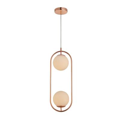 Pendente Pérola Arco Duo Cobre Brilho Avant 2 Lâmpadas G45