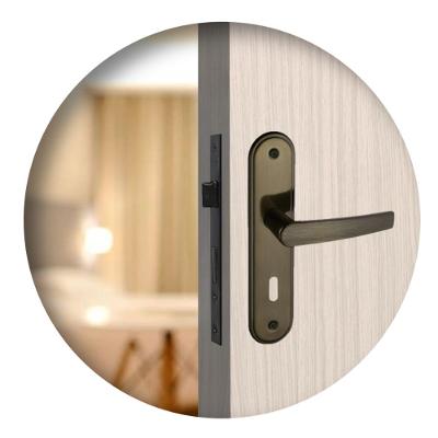 Fechadura Para Porta Interna Quarto Espelho Concept 401 Bronze Pado 40mm