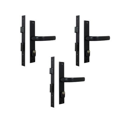 Kit 3 Fechadura Serralheiro Alavanca Externo Preto MGM 2,1cm