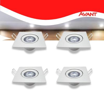 Kit 4 Luminária Quad. Spot 5w 6500k Branco-frio Avant