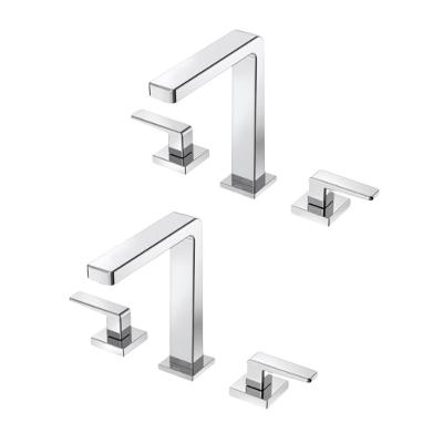 Kit 2 Misturador Para Lavatório De Mesa Bica Alta Stillo Cromado Docol