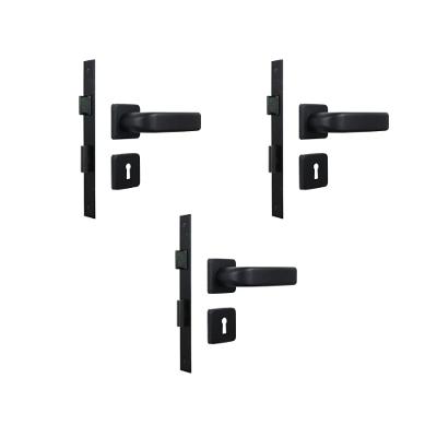 Kit 3 Fechadura Firenze Interna Preto Fosco 4cm MGM