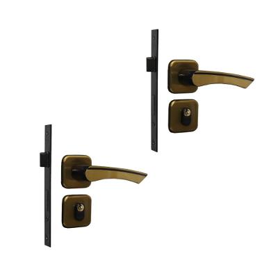Kit 2 Fechadura Genebra Externo Bronze Latonado 4cm MGM