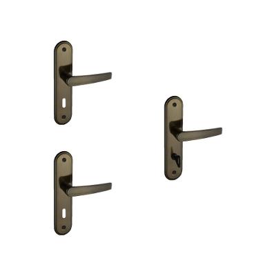 Kit 2 Fechaduras Interna e 1 WC Espelho Concept Pado Bronze