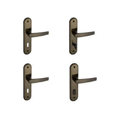 Kit 2 Fechaduras Interna 1 WC 1 Externa Espelho Pado Bronze