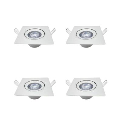 Kit 4 Luminária Quad. Spot 3w 3000k Branco-quente Avant