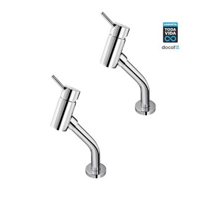 Kit 2 Misturador Monocomando Para Lavatório De Mesa Loggica Bica Baixa Cromado Docol