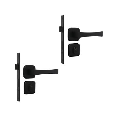 Kit 2 Fechadura Paris Externo Preto Fosco 4cm MGM