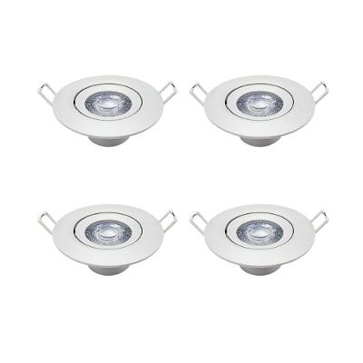 Kit 4 Luminária Red. Spot 7w 6500k Branco-frio Avant