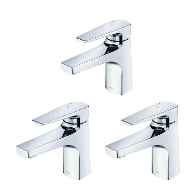 Kit 3 Misturador Monocomando Para Lavatório De Mesa Lift Bica Baixa Cromado Docol