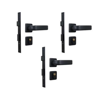 Kit 3 Fechadura Firenze Externo Preto Fosco 4cm MGM