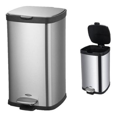 Lixeira Com Pedal E Balde Frame Inox 20 Litros Brinox 