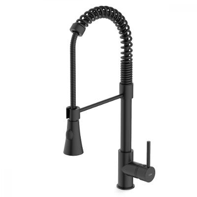 Misturador Monocomando Para Cozinha De Mesa Gourmet Bica Móvel Preto Matte Celite