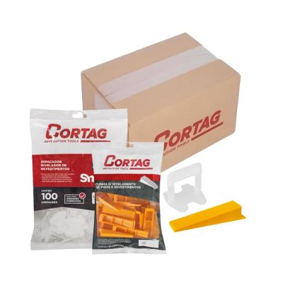 Espaçador Nivelador Smart 2,0mm Cortag C/500 Peças e 100 Cunhas