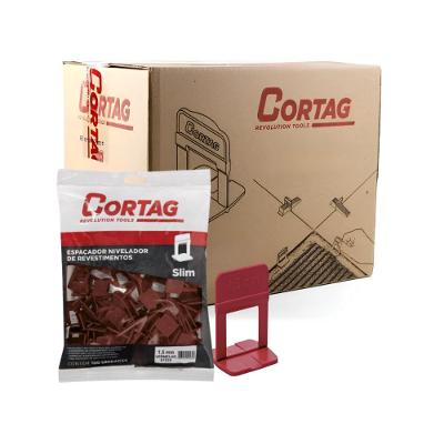 Espaçador Nivelador Slim 1,5mm Vermelho Cortag C/1000 Peças