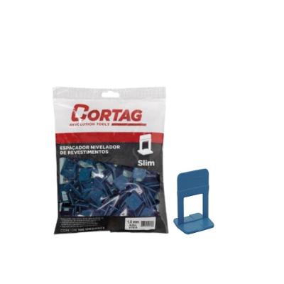 Espaçador Nivelador Slim 1,0mm Azul Cortag C/500 Peças