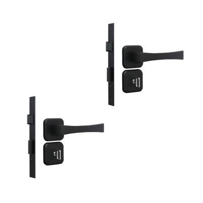 Kit 2 Fechadura Paris Banheiro Preto Fosco 4cm MGM