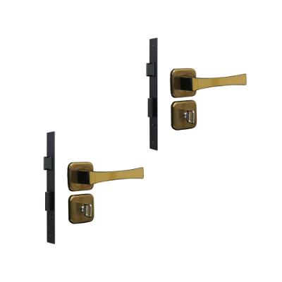 Kit 2 Fechadura Paris Banheiro Bronze Latonado 4cm MGM