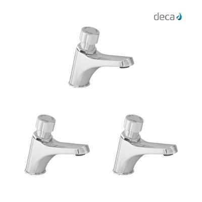 Kit 3 Torneira Para Lavatório Automática De Mesa Decamatic Eco 1173c Cromada Deca