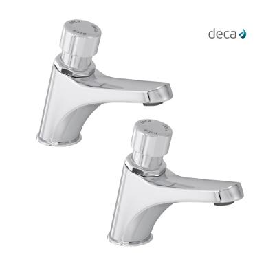Kit 2 Torneira Para Lavatório Automática De Mesa Decamatic Eco 1173c Cromada Deca