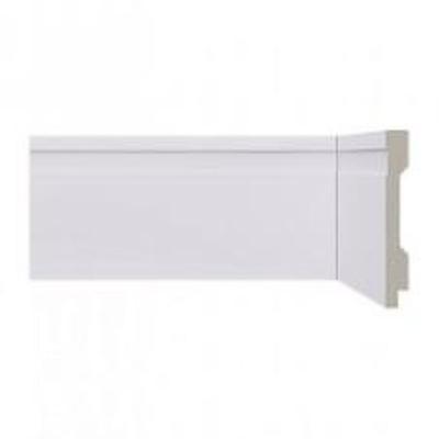 Rodapé Santa Luzia Branco Com Friso De Poliestireno Lev102 100x2400mm