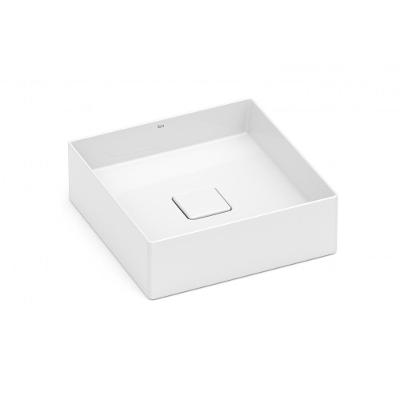 Cuba de Apoio Quadrada Sem Mesa Terra T4 Branco  Roca 35x35cm