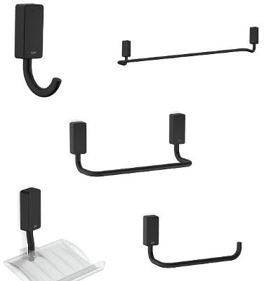 Kit De Acessórios 5 Peças One Preto Matte Celite