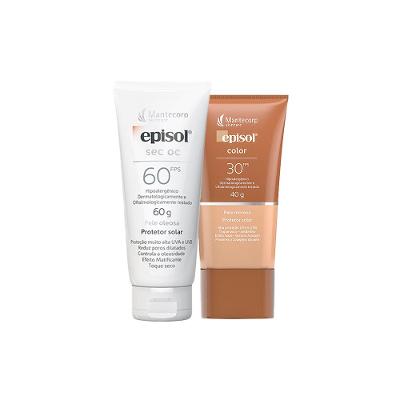 Kit Mantecorp Cuidado da Pele - Protetor Solar Facial 60 e Protetor Solar Facial FPS 30 Morena