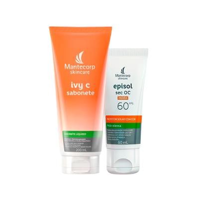 Kit Facial Mantecorp - Prot Solar FPS60 Médio e Sabonete Líq