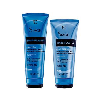 Kit Eudora Siáge Hair Plastia - Shampoo e Condicionador
