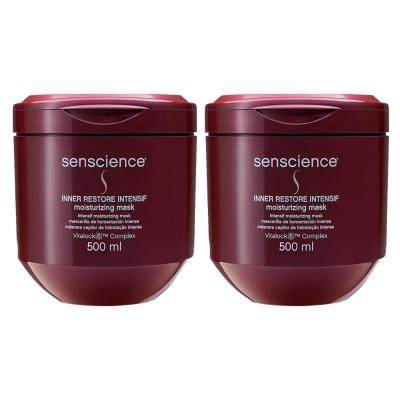 Kit Senscience Inner Restore Intensif  - Máscara de Hidratação 500 ml - 2 Unidades