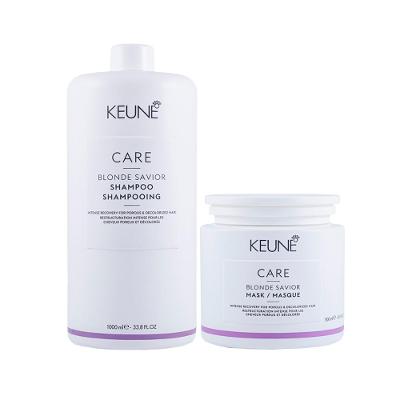 Kit Keune Cuidado da Cor Blonde Savior - Shampoo e Máscara de Reparação 500 ml