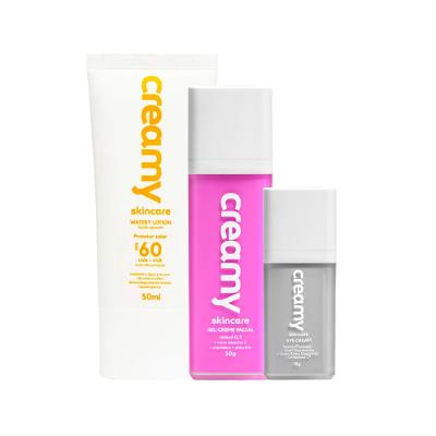 Kit Facial Creamy - Eye Cream 15g + Gel Creme Retinol 30g + Watery Lotion Protetor Solar Fps60 50ml