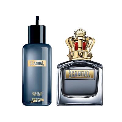 Kit Jean Paul Gaultier Scandal Pour Homme EDT  Perfume Masculino 200ml Refil + Perfume 150ml Recarregável