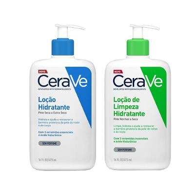 Kit Cerave Corporal - Loção De Limpeza 473ml + Loção Hidratante Corporal 473ml