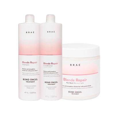 Kit Braé Blonde Repair - Shampoo 1000ml + Condicionador 1000ml + Máscara 500g
