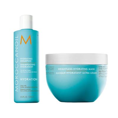 Kit Moroccanoil Hydration - Shampoo 250ml + Máscara Weightless 250ml