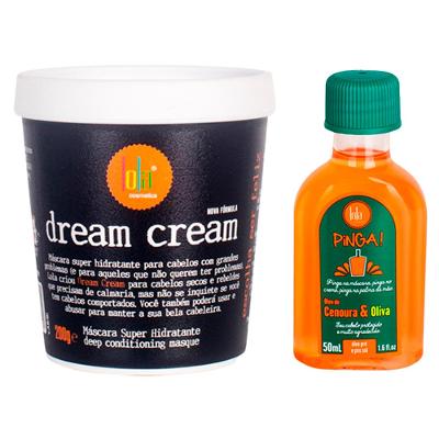Kit Lola From Rio - Máscara Dream Cream  200g + Óleo Pinga! Cenoura & Oliva 50ml