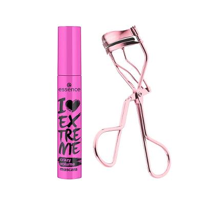 Kit Essence Modelador de Cílios All The Way Up + Máscara para Cílios de Volume I Love Extreme Crazy Volume Preto 12ml