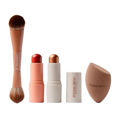 Kit Mascavo Hibiscus Glow & Go Trio + ProBlender Esponja Grande